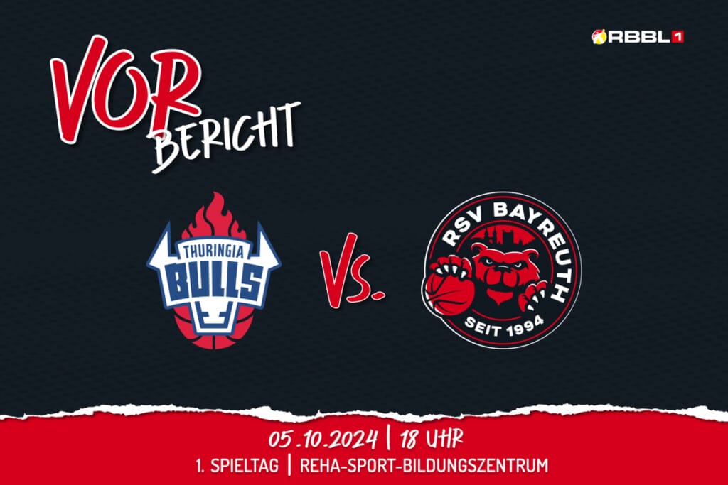 Vorbericht 1. Spieltag mit Thuringia Bulls Logo vs RSV Bayreuth Logo
