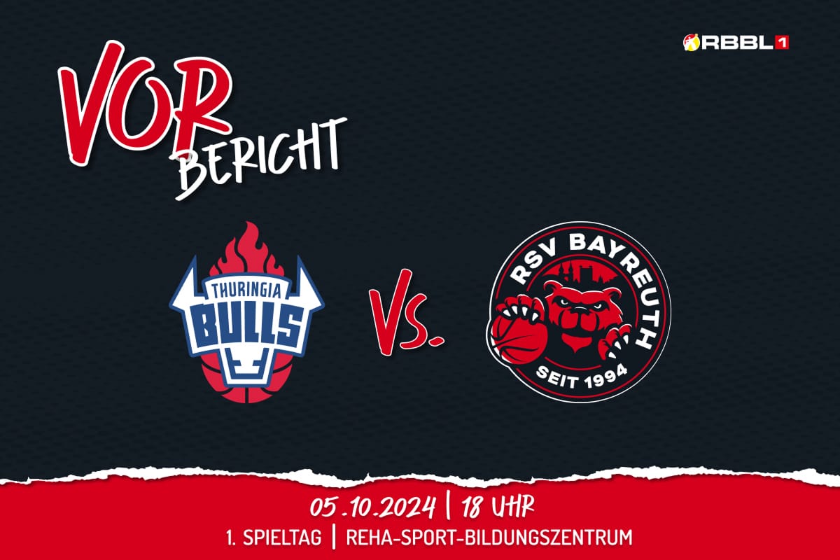 Vorbericht 1. Spieltag mit Thuringia Bulls Logo vs RSV Bayreuth Logo