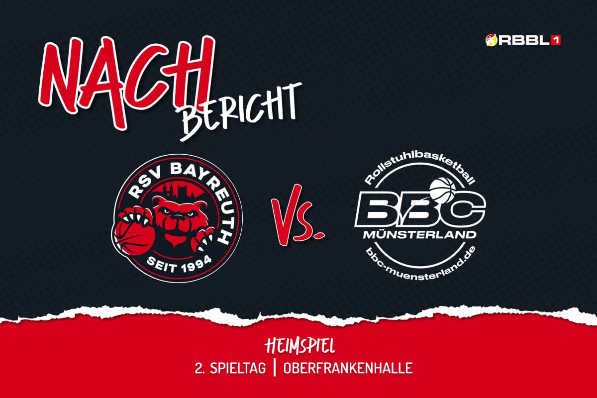 Nachbericht 2. Spieltag mit RSV Bayreuth Logo vs BBC Münsterland Logo