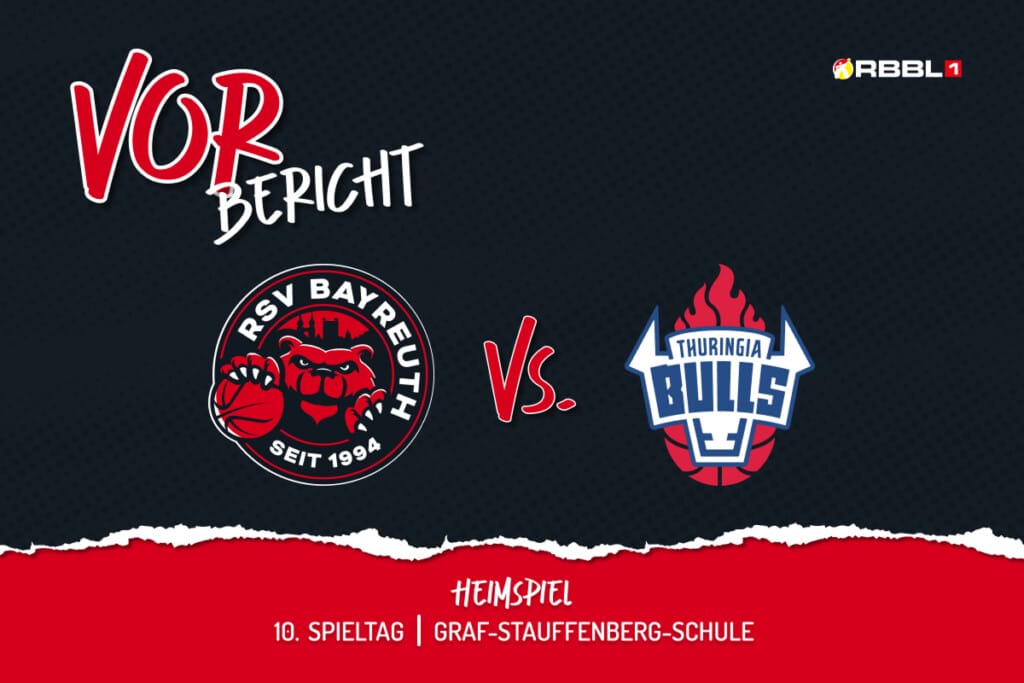 Vorbericht 10. Spieltag mit RSV Bayreuth Logo vs Thuringia Bulls Logo