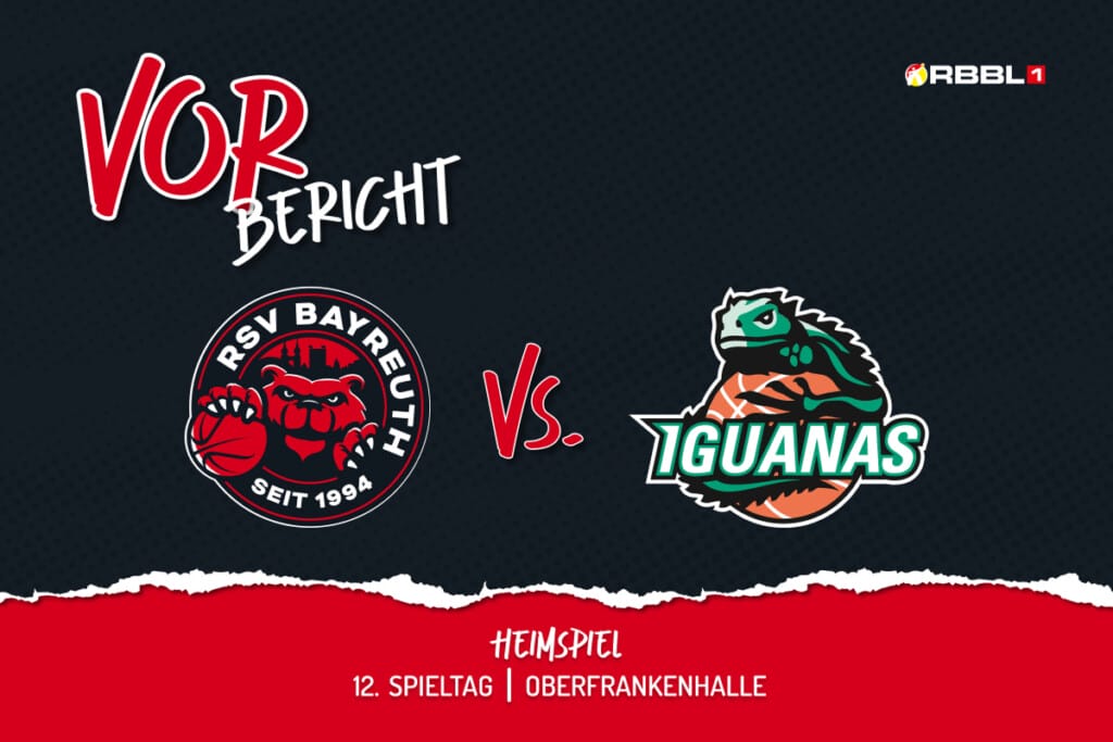 Vorbericht 12. Spieltag mit RSV Bayreuth Logo vs München Iguanas Logo