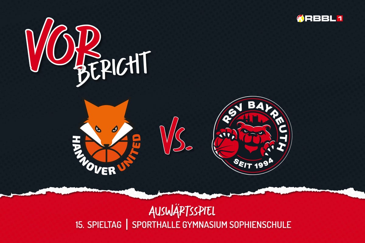 Vorbericht 15. Spieltag mit Hannover United Logo vs. RSV Bayreuth Logo