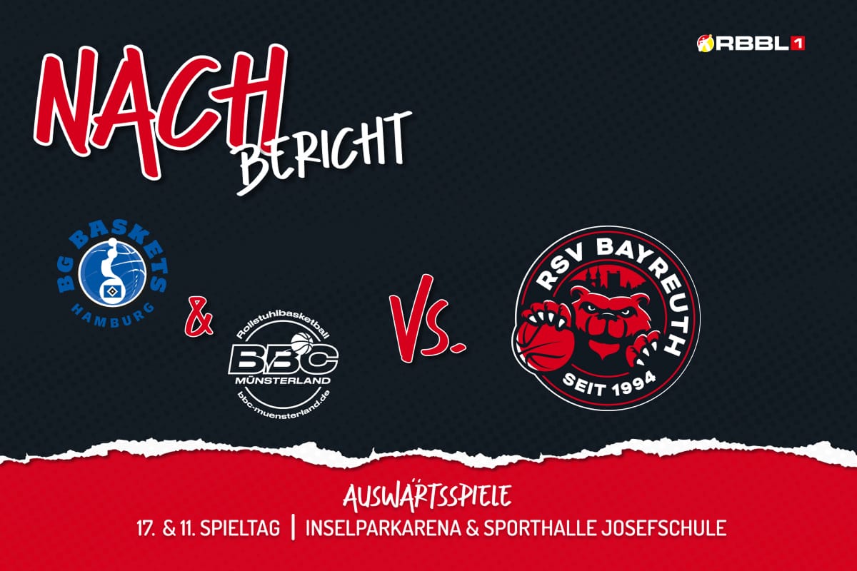 Nachbericht mit BG Baskets Hamburg und BBC Münsterland Logo vs RSV Bayreuth Logo
