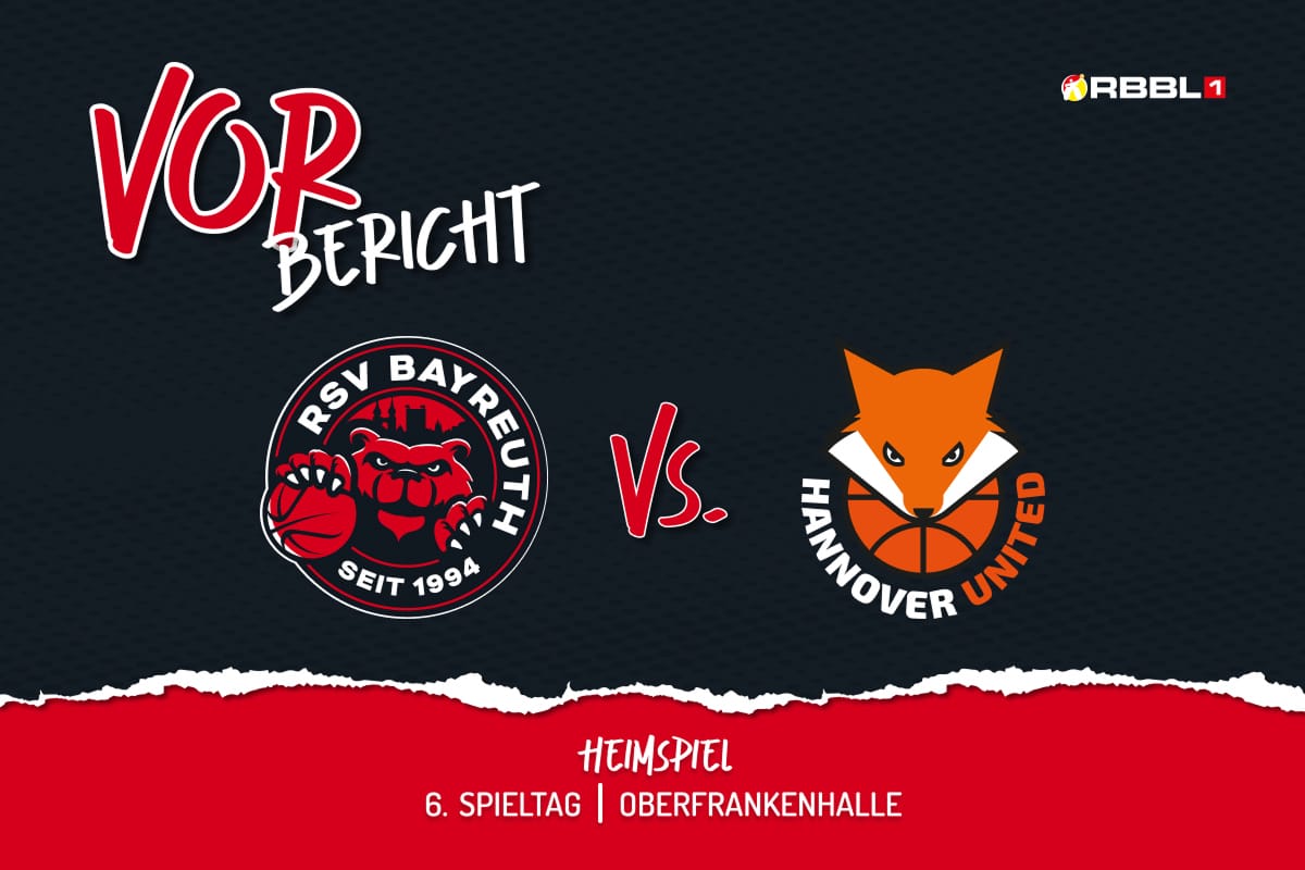 Vorbericht 6. Spieltag mit RSV Bayreuth Logo vs Hannover United Logo