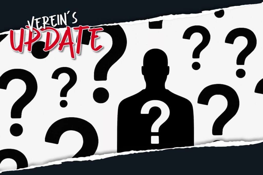 Illustration von Outline von Person umgeben von Fragezeichen